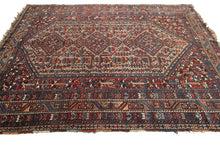 Load image into Gallery viewer, 6x9 Rare Antique Shirrazz Rug 1910 Tribal Wool Foundation Geometric Allover
