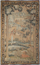 Load image into Gallery viewer, 5x9 Antique French Tapestry Signed Figural Tapestry Verdure 152cmx269cm c.1900
