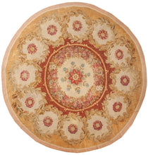 Load image into Gallery viewer, 10ft. Round Antique French Aubusson Directoire 10X10 Beige 290cmx292cm C.1790  
