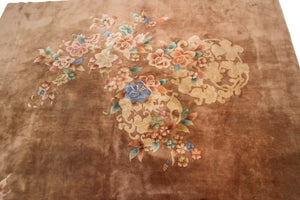 9x12 Rare Antique Art Deco Rug Antique Chinese Rug Art Nouveau  265 x 351cm 1920