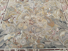 Load image into Gallery viewer, 9x9 Vintage French Aubusson Tapestry Rug Art Nouveau Bold  Square 256cm x 285cm
