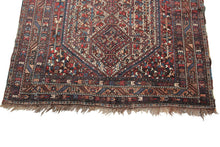 Load image into Gallery viewer, 6x9 Rare Antique Shirrazz Rug 1910 Tribal Wool Foundation Geometric Allover
