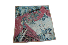 Load image into Gallery viewer,  5x5 18th Century Tapestry Antique Tapestry Flemish Tapestry Wool &amp; Silk Verdure
