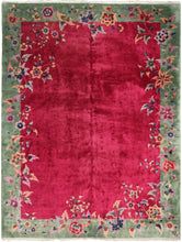 Load image into Gallery viewer, 9x12 Rare Antique Art Deco Rug Walter Nichols Purple Chinese Rug 275cm x 351cm

