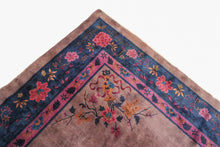Load image into Gallery viewer, 9x12 Antique Art Deco Rug Walter Nichols Rug Chinese Beige Purple Mandarin 
