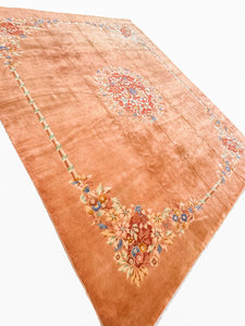 10x13 Antique Art Deco Rug Handmade Chinese Rug  1920 298cm x 386cm