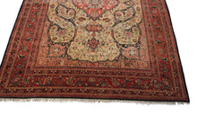 Load image into Gallery viewer, 10x13 Vintage Farahann Rug Geometric Art Nouveau Rug Handmade Gold 305x392cm

