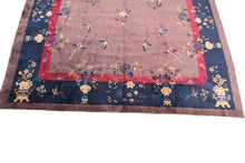 Load image into Gallery viewer, Rare Antique Art Deco Rug Chinese Rug Walter Nichols 10x14 Bird 305x437cm c.1920
