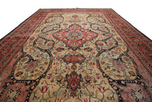 Load image into Gallery viewer, 10x13 Vintage Farahann Rug Geometric Art Nouveau Rug Handmade Gold 305x392cm
