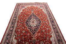 Load image into Gallery viewer, 7x10 Fine Silk Qumm Silk Ghhomm rug 100% Silk  foundation  Handmade Vintage Rug
