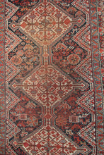 Load image into Gallery viewer,  3x10 Rare Antique Rug Khamseh Kazak Runner 10ft Boho Runner ©&quot;Shabby Chic Pile&quot;
