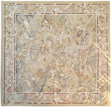 Load image into Gallery viewer, 9x9 Vintage French Aubusson Tapestry Rug Art Nouveau Bold  Square 256cm x 285cm
