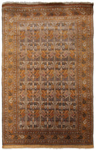 Load image into Gallery viewer, 4x6 Vintage Exceptional Turkoman Rug Tribal 122cmx175cm Silk Foundation  C.1930
