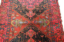 Load image into Gallery viewer, 4x13 Rare Vintage Serrapi Rug Senneh Runner Tribal 135cmx406cm Geometric Pink
