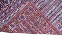 Load image into Gallery viewer, 5X7 Rare Antique Shirazz Rug Tribal Afshaar Ganjeh Design 160cmX196cm Blue C1890
