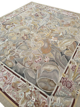 Load image into Gallery viewer, 9x9 Vintage French Aubusson Tapestry Rug Art Nouveau Bold  Square 256cm x 285cm
