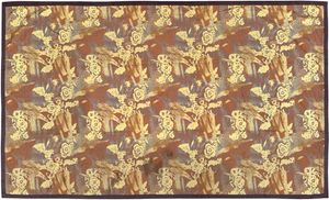 8X13 Vintage Art Nouveau Tapestry Fabric Abstract Rug  "Einstein Moomjy"  C.1955