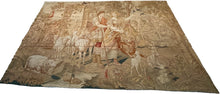 Load image into Gallery viewer, 7x12 Rare Antique French Wool &amp; Silk Needlepoint Tapestry Large  1920 224x 356cm
