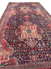 Load image into Gallery viewer, 9x17 Antique Mahall Sultanabadd Rug 1880 Geometric  Handmade Rug 257x 511cm
