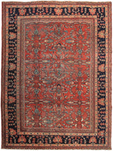 Load image into Gallery viewer, 9x12 Antique Geometric Traditional Oriental Handmade Rug 1920 267cm x 356cm
