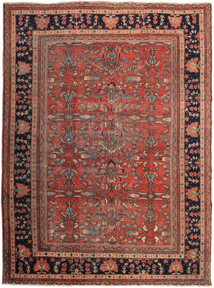 9x12 Antique Geometric Traditional Oriental Handmade Rug 1920 267cm x 356cm