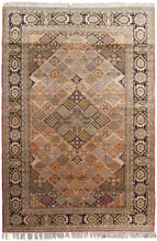 Load image into Gallery viewer, 5x8 Rare Fine Silk Authentic Oriental Handmade Rug Garden Snowflake 137x244cm
