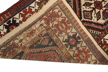 Load image into Gallery viewer, Rare Antique Rug Caucasian Kazak Fine Runner 112cm x 366cm Boho Rug 4X12 C.1880 
