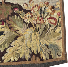 Load image into Gallery viewer, Antique Flemish Tapestry Verdure Bird Wool &amp; Silk 115cmx168cm Green 4x6 C.1880
