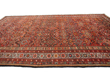 Load image into Gallery viewer, 6x14 Antique Ferregan Feregan Rug Geometric Overall Handmade Rug Rust 1900 
