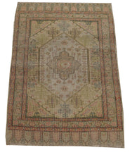 Load image into Gallery viewer, Rare Antique Silk Rug Fine Hereke Rug One of a Kind  Kaysari 2x3 Ivory C.1890
