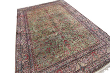 Load image into Gallery viewer, 9x12 Antique Floral Overall Rug Fine Rug 1900 Green Rare 262cm x 348cm
