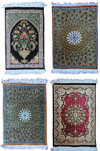 Load image into Gallery viewer, Group of 4 Ghhomm Fine Pure 100% Silk Rugs Tapestries  1x2  2x2
