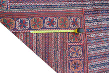Load image into Gallery viewer, 5X7 Rare Antique Shirazz Rug Tribal Afshaar Ganjeh Design 160cmX196cm Blue C1890
