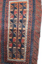 Load image into Gallery viewer,  2x3 Antique Tribal Rug Antique Rug Tribal Wool Foundation  C.1900
