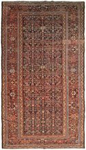 Load image into Gallery viewer, 5x10 Rare Antique Rug Fine Rug Geometric Traditional Oriental Rug Navy Blue 1900
