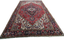 Load image into Gallery viewer, Antique Herriz Rug 8x11 Handmade 9x12 Carpet Red Rug 244cmx351cm c. 1940
