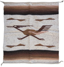 Load image into Gallery viewer, 2.5x3 Vintage Mexican Rug Flatwoven Geometric Road Runner 76cmx91cm Tapestry 
