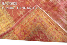 Load image into Gallery viewer, 9x12 Rare Authentic Antique Turkish Oushak Pink Rug 300cm x 345cm Rug  
