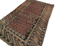 Load image into Gallery viewer, 4X6 Authentic Antique Caucasian Shirvan Rug Kuba Blue 117cmX173cm c.1880
