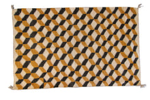 Load image into Gallery viewer, Antique Navajo Rug Flatwoven Geometric Optical Illusion Handwoven 2x3 Tapestry
