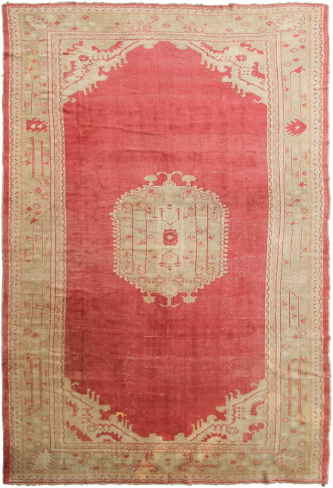 10x18 Authentic Antique Oushak Oversized Wool Foundation 1900 Handmade 305x549cm
