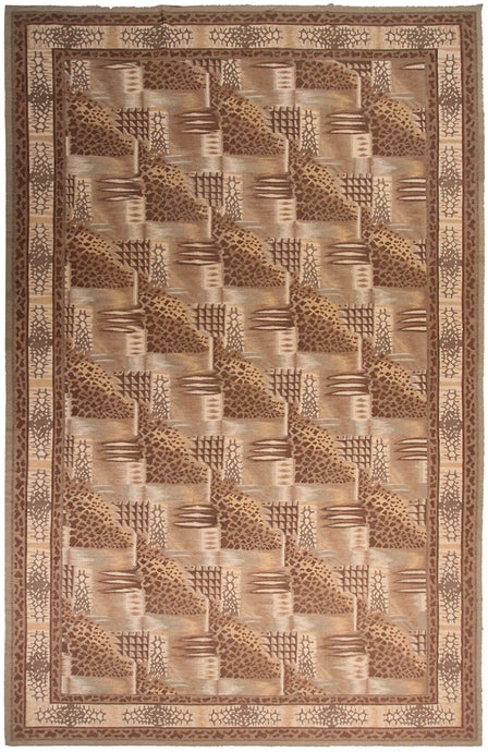 Vintage Art Nouveau Flat Woven Rug 12x18 Large Oversized Rug 366x554cm