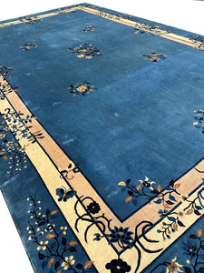 11x18 Vintage Art Deco Chinese Rug High Quality Peking  343cm x 548cm Blue