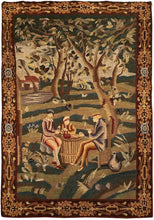 Load image into Gallery viewer, 3x5ft Antique English Tapestry Needlepoint 1920  Verdure Tapestry 99x148cm
