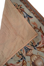 Load image into Gallery viewer, 4x5 Rare Antique French Tapestry Rococo Tapestry Green 81cm x168cm c.1920
