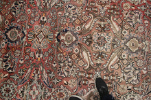 Load image into Gallery viewer,  8x10 Antique Mahal Sultanabad Rug Geometric Red Antique Rose Traditional 
