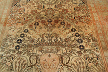 Load image into Gallery viewer, 7x10 Fine Rare Antique Traditional Rug Vase Lions Birds Beige 224cmx305cm C.1870
