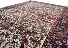Load image into Gallery viewer, Antique Herriz Serrapi Rug Geometric 8x10 Handmade Rug 254cmx305cm c. 1920
