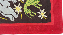 Load image into Gallery viewer, Antique English Needlepoint Tapestry Elephants 3x5 Black  102cm x 145cm C.1930
