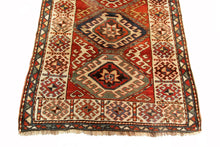 Load image into Gallery viewer, 4X8 Antique Caucasian Kazak Rug Rare Wool Tribal Rug117cmx229cm  C.1890

